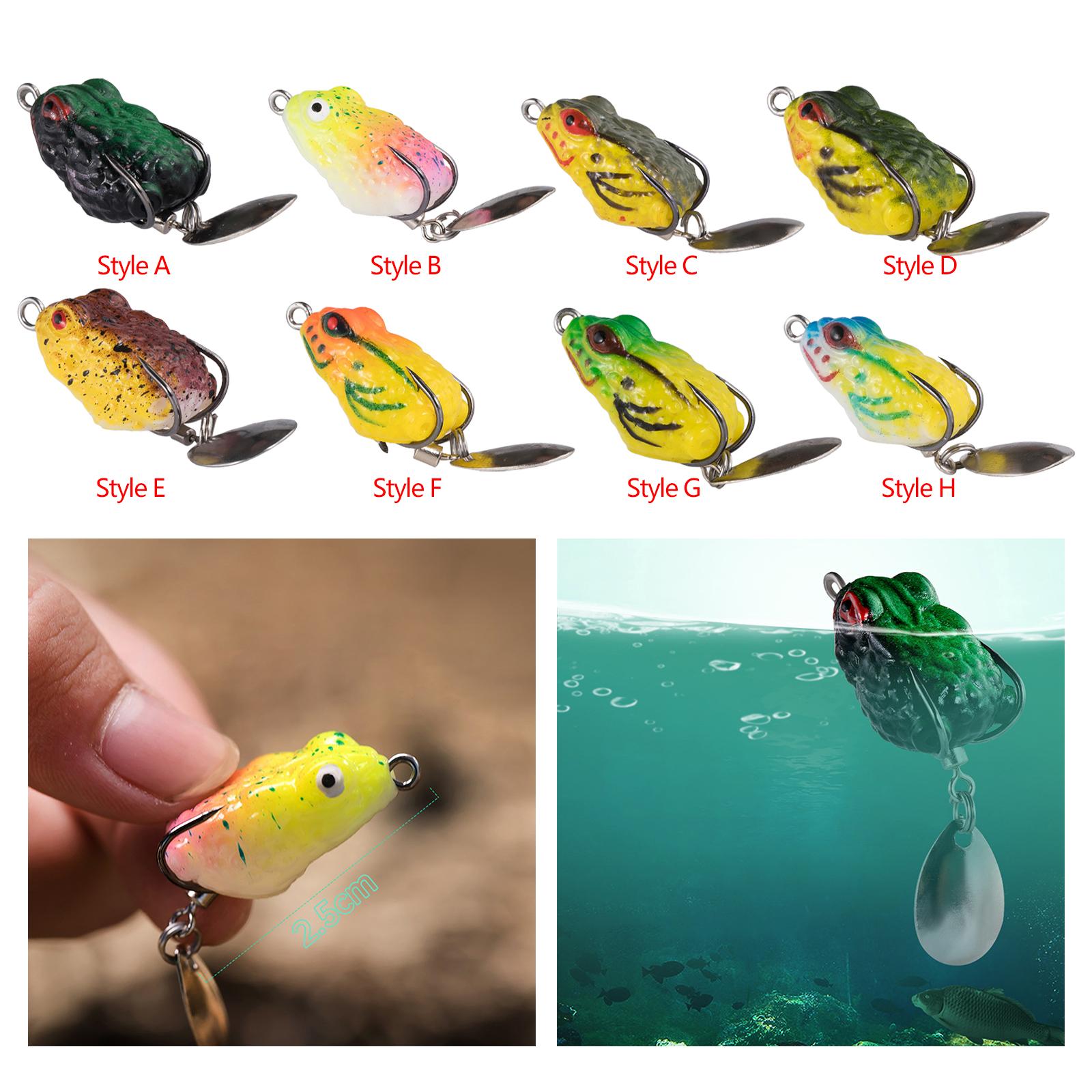 4xFrog Lure Bass Bait Metal Sequin Swimbait Float on Water Lure for Freshwater Style A