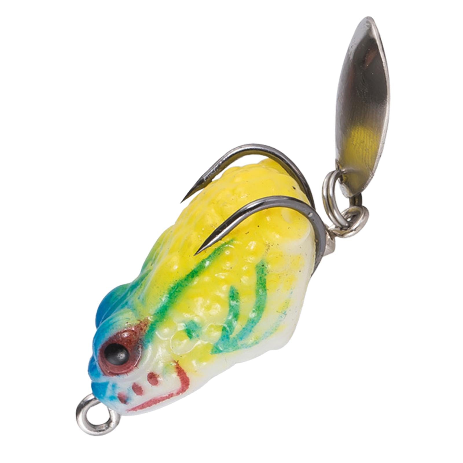 3xFrog Lure Bass Bait Metal Sequin Swimbait Float on Water Lure for Freshwater Style H