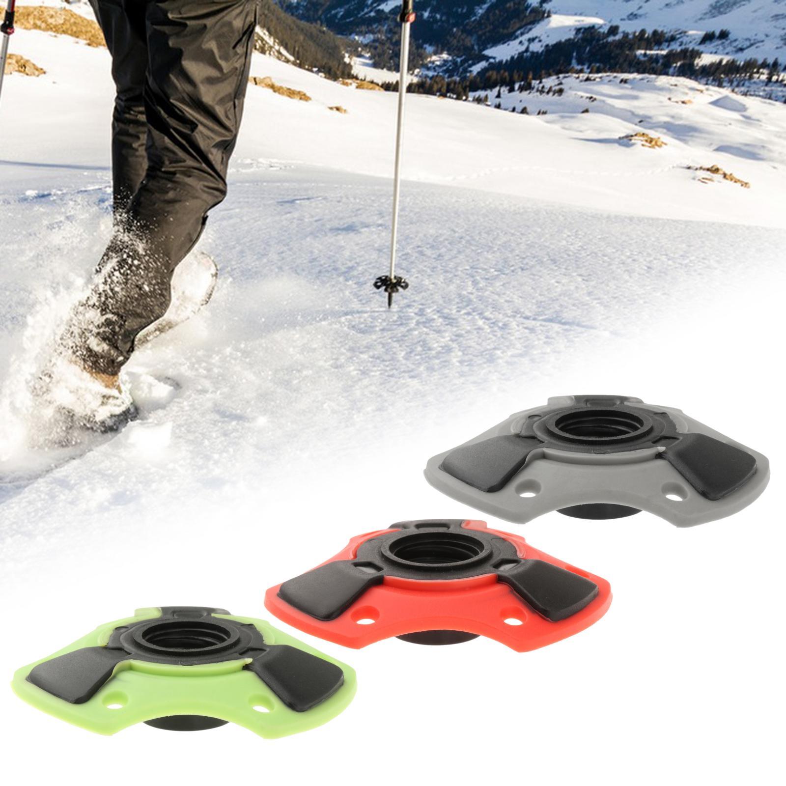 3xTrekking Pole Snow Basket 15mm Screw on Removable Mud Holder Ski Pole Basket Gray
