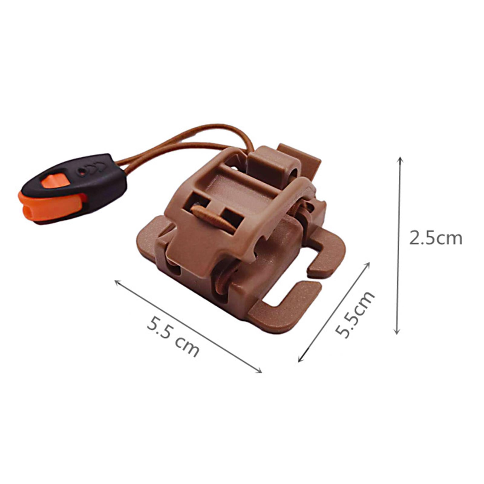 6xEngineering Shovel Ice Axe Clip Multifunctional Outdoor Wheel Clip Khaki