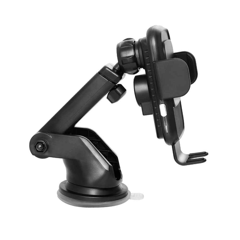 QX680 2-in-1 15W Wireless Charger + Car Dashboard Mount Mobile Phone Holder with Suction Cup Base