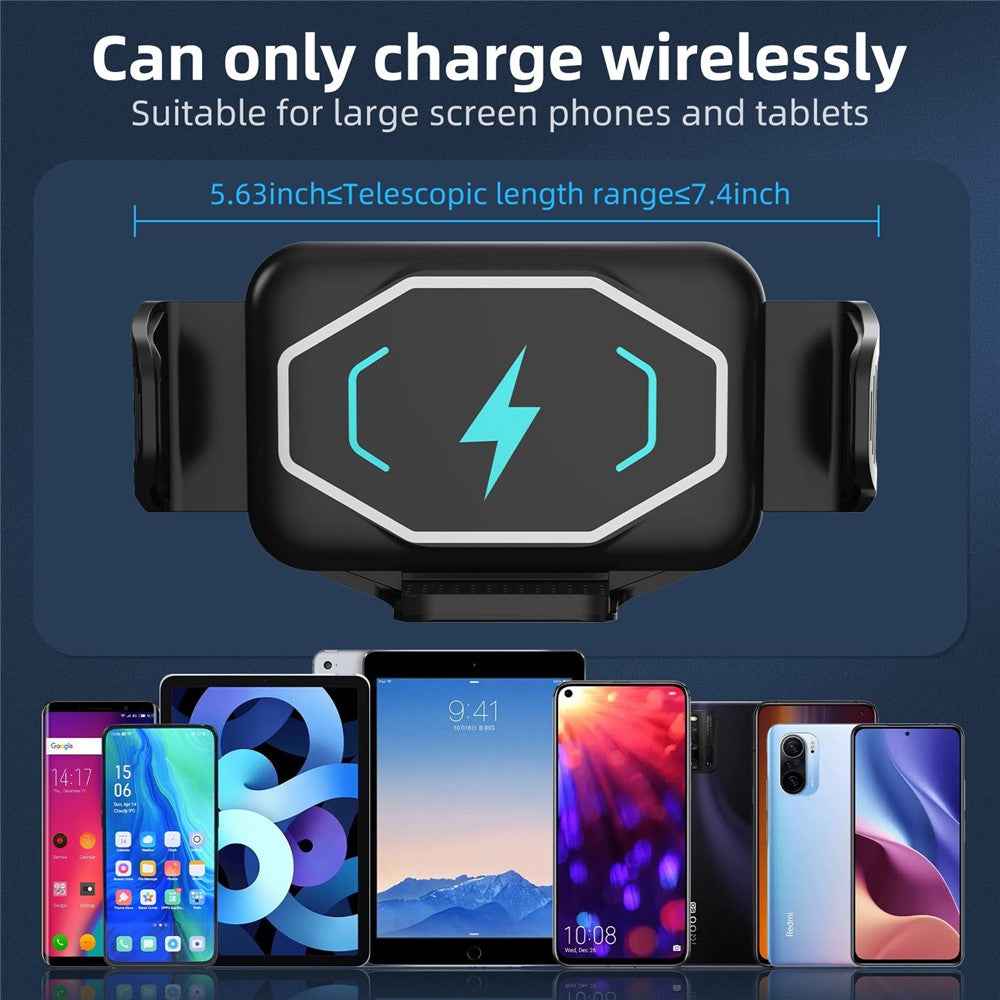 S15 Car Dashboard/Air Vent Mount Automatic Clamping Wireless Charger Phone Holder Charging Stand