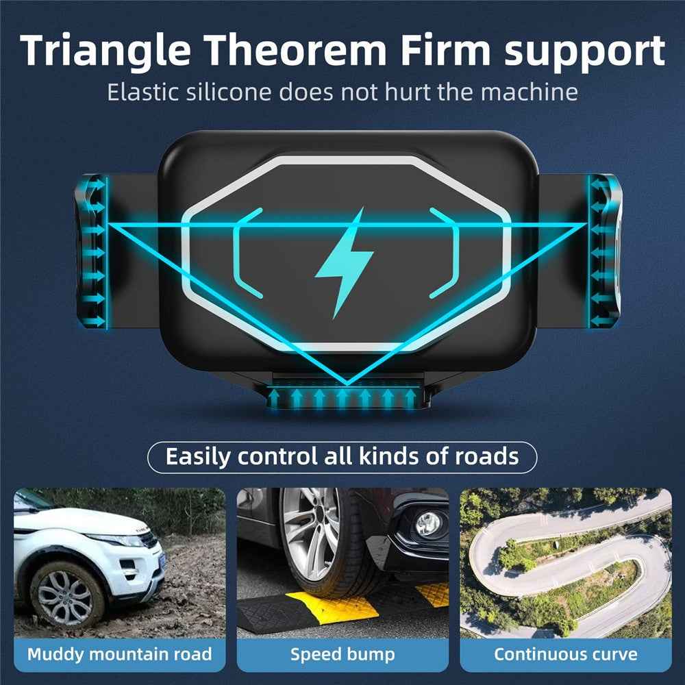 S15 Car Dashboard/Air Vent Mount Automatic Clamping Wireless Charger Phone Holder Charging Stand