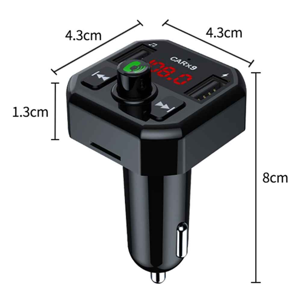 X9 Car MP3 Player Automatic Power-off Memory Bluetooth-compatible Call FM Transmitter with Dual USB Ports