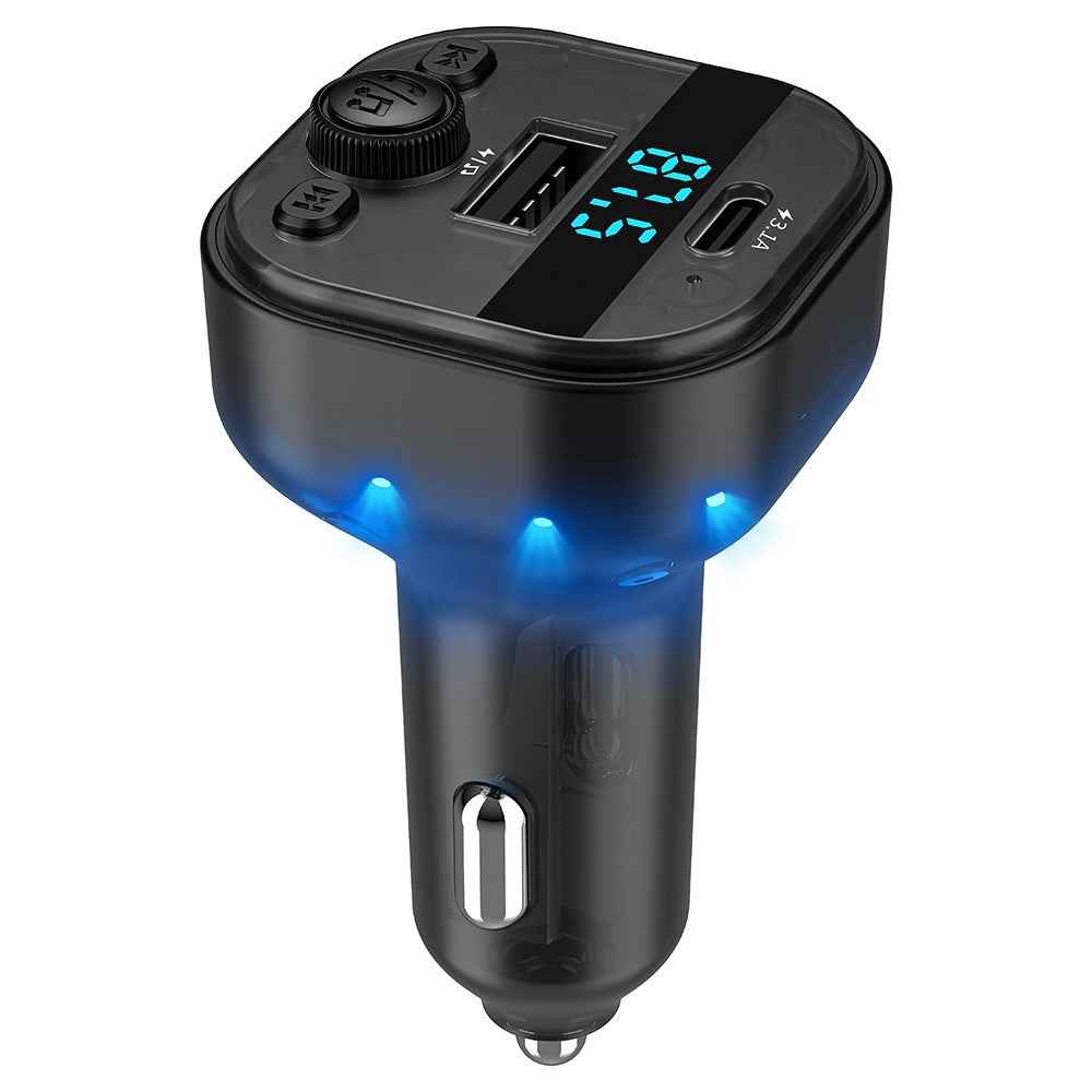 C1 Car Bluetooth-compatible MP3 Player Adapter Hands-free Charging Station with USB+Type-C Ports