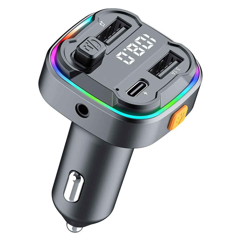 C3 Bluetooth-compatible Hands-free Call Adapter FM Transmitter Car MP3 Music Player Type-C + Dual USB Car Charger