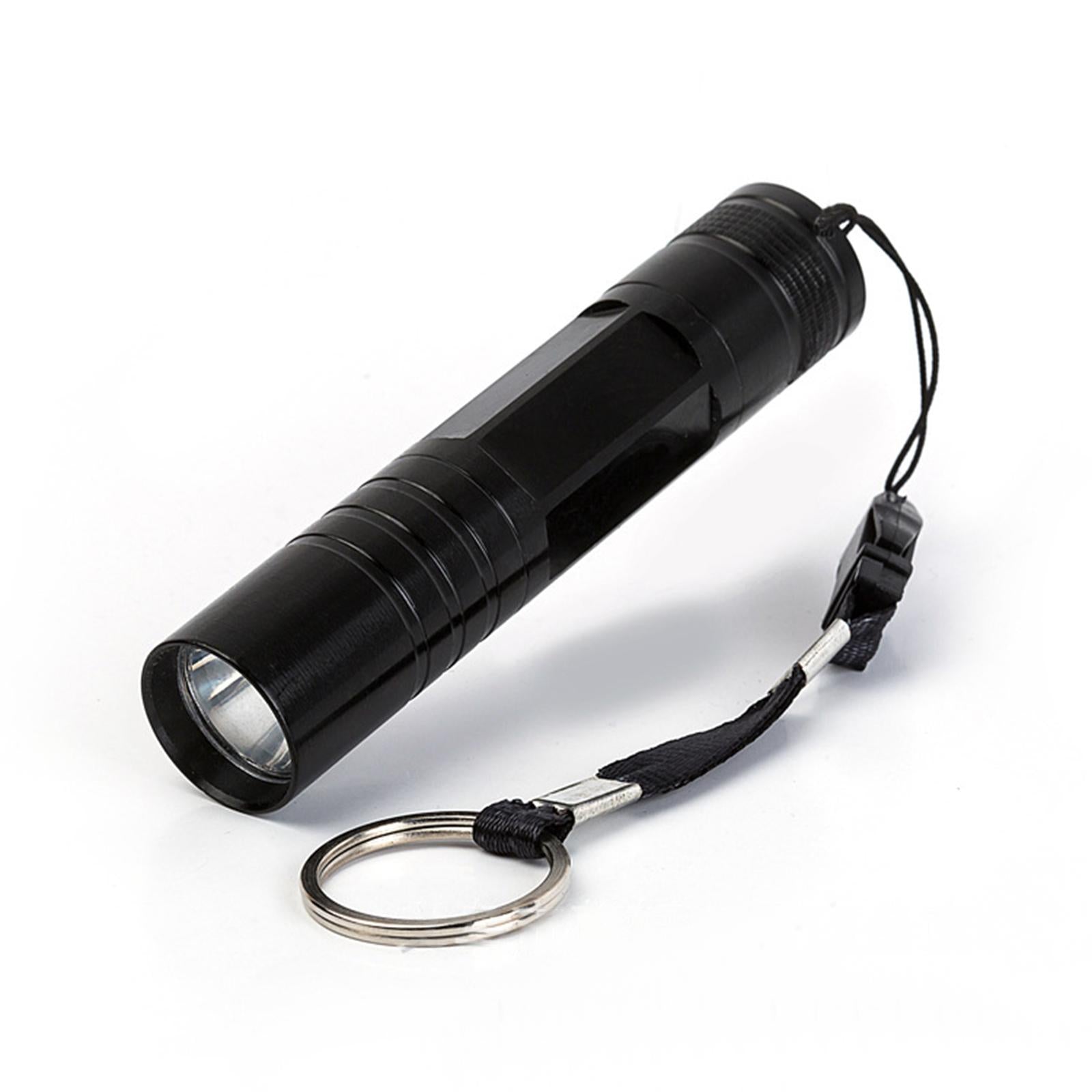 3xMini Flashlight Small Flashlight Camping Torch for Emergency Travel Climbing Black