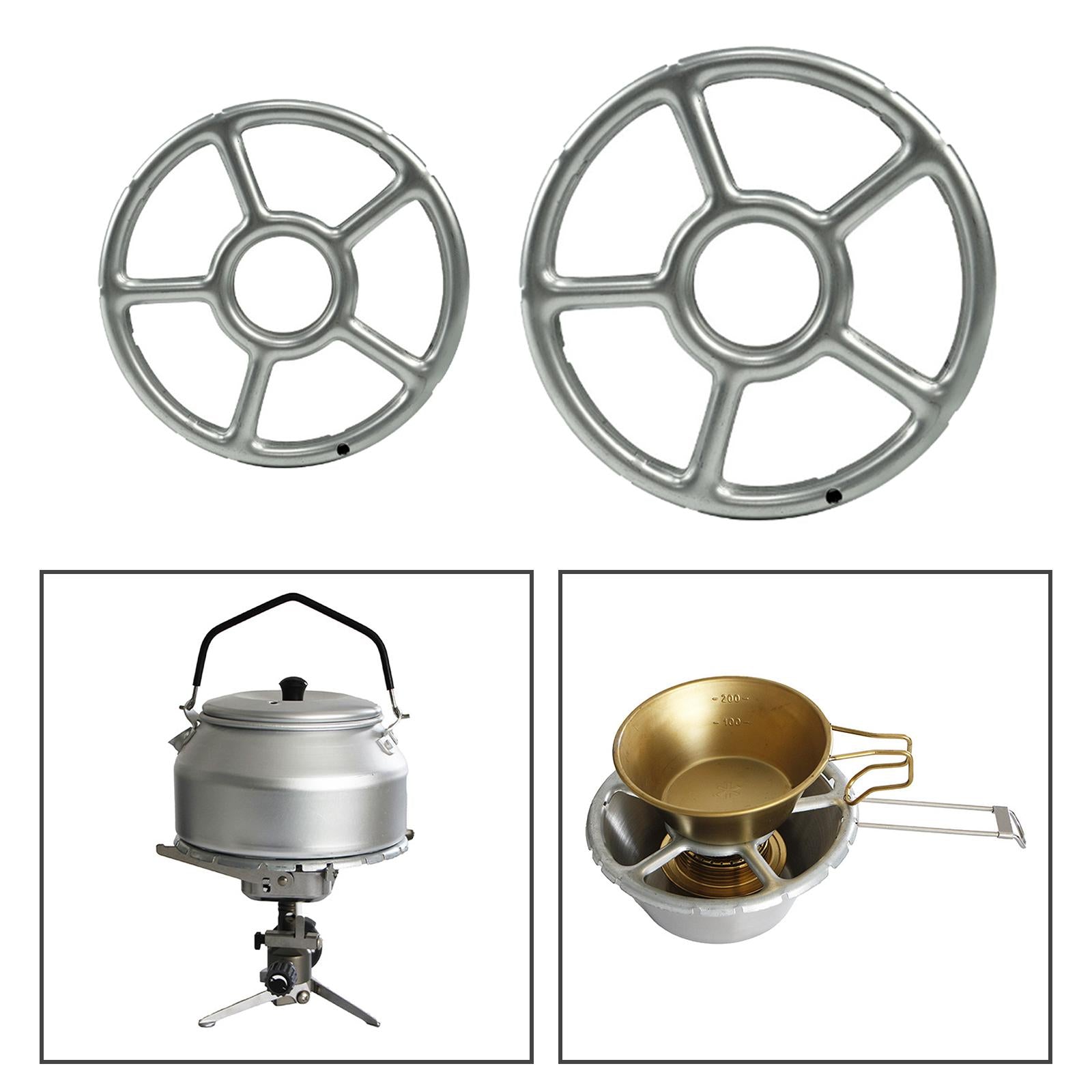 2xGas Rings Reducer Trivets Gas Hob Cover for Fishing Tea Kettles 15.5cm