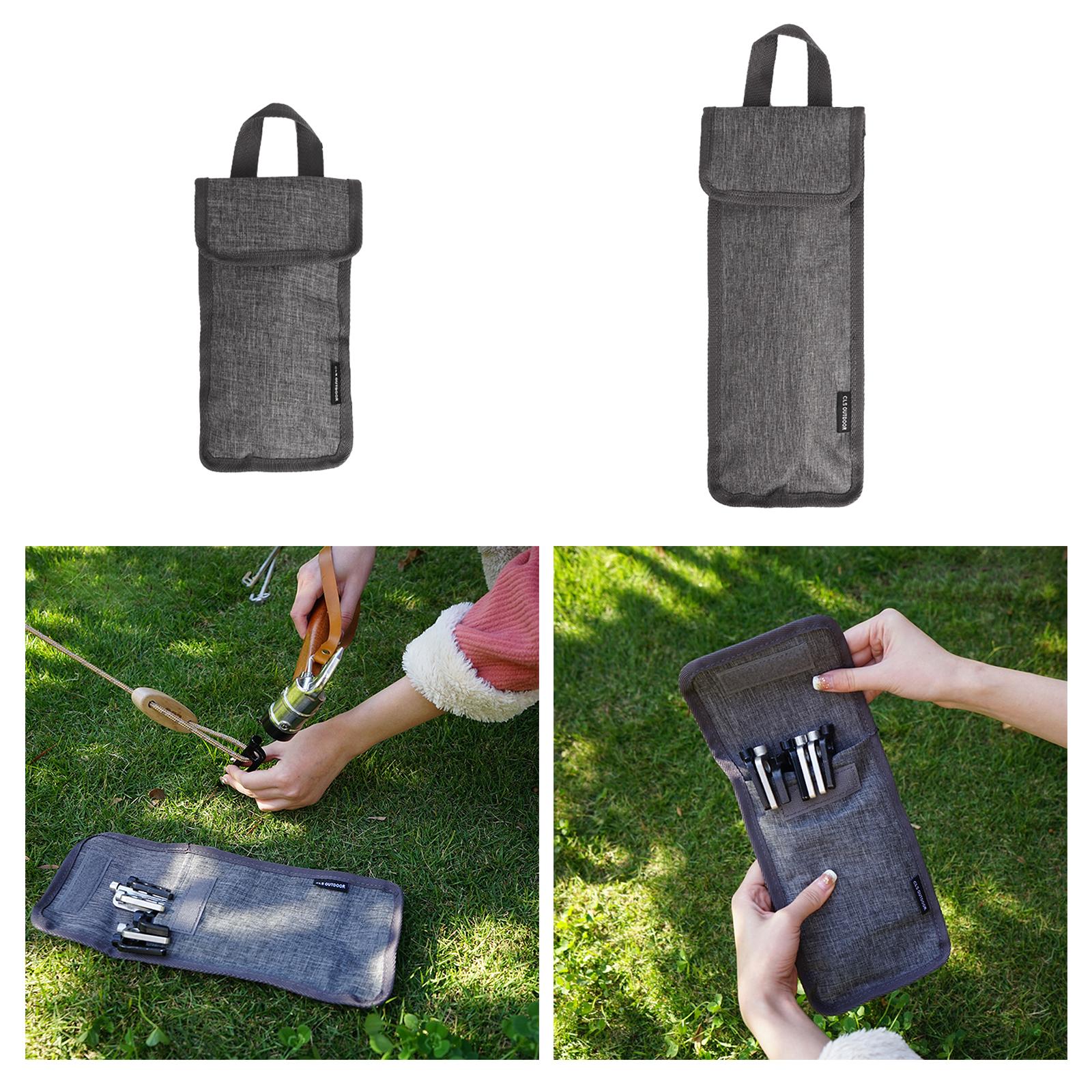 2xGround Nail Storage Pouch Durable Tent Accessories for Tent Garden Camp Tarp 13cmx24.5cm