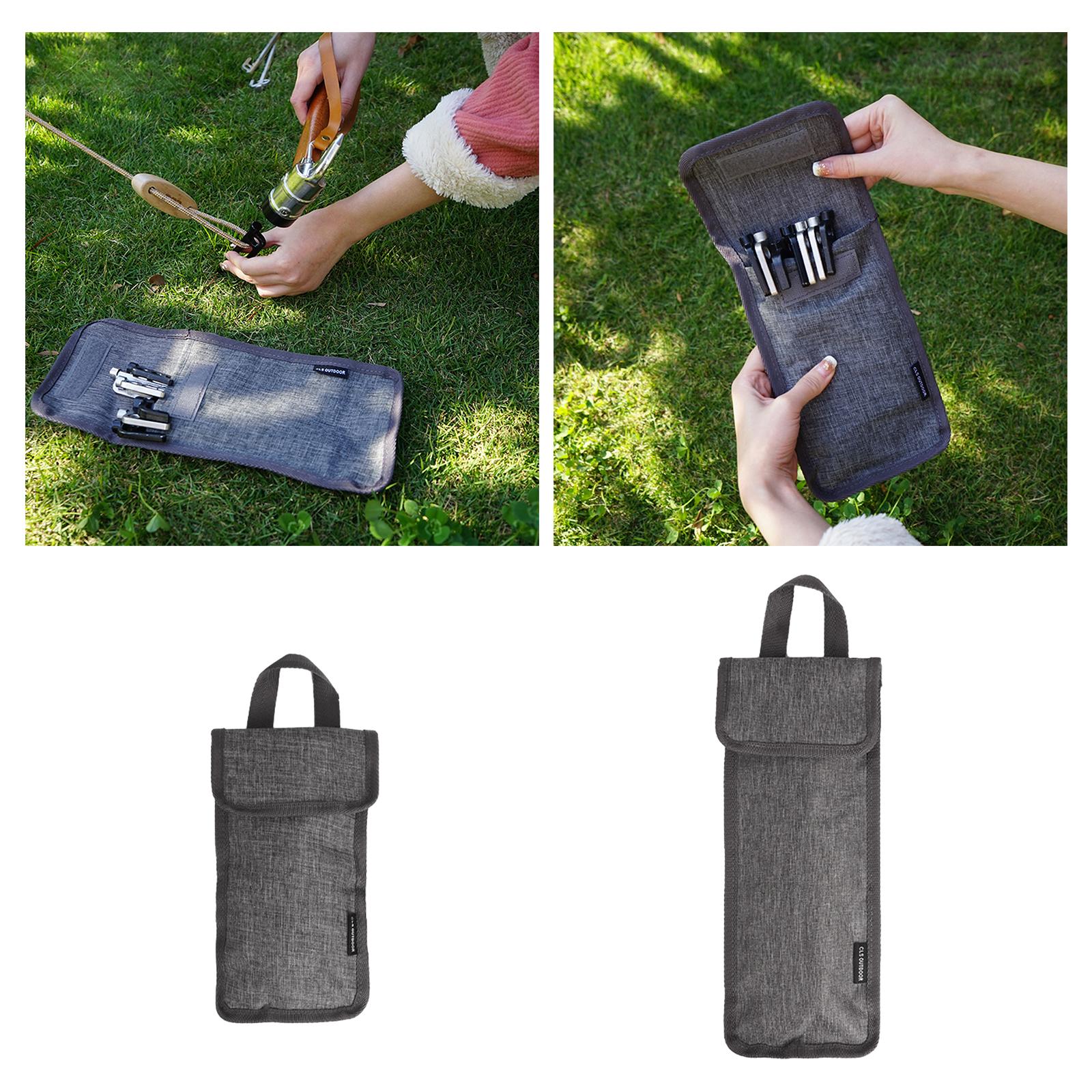 3xGround Nail Storage Pouch Durable Tent Accessories for Tent Garden Camp Tarp 13cmx24.5cm