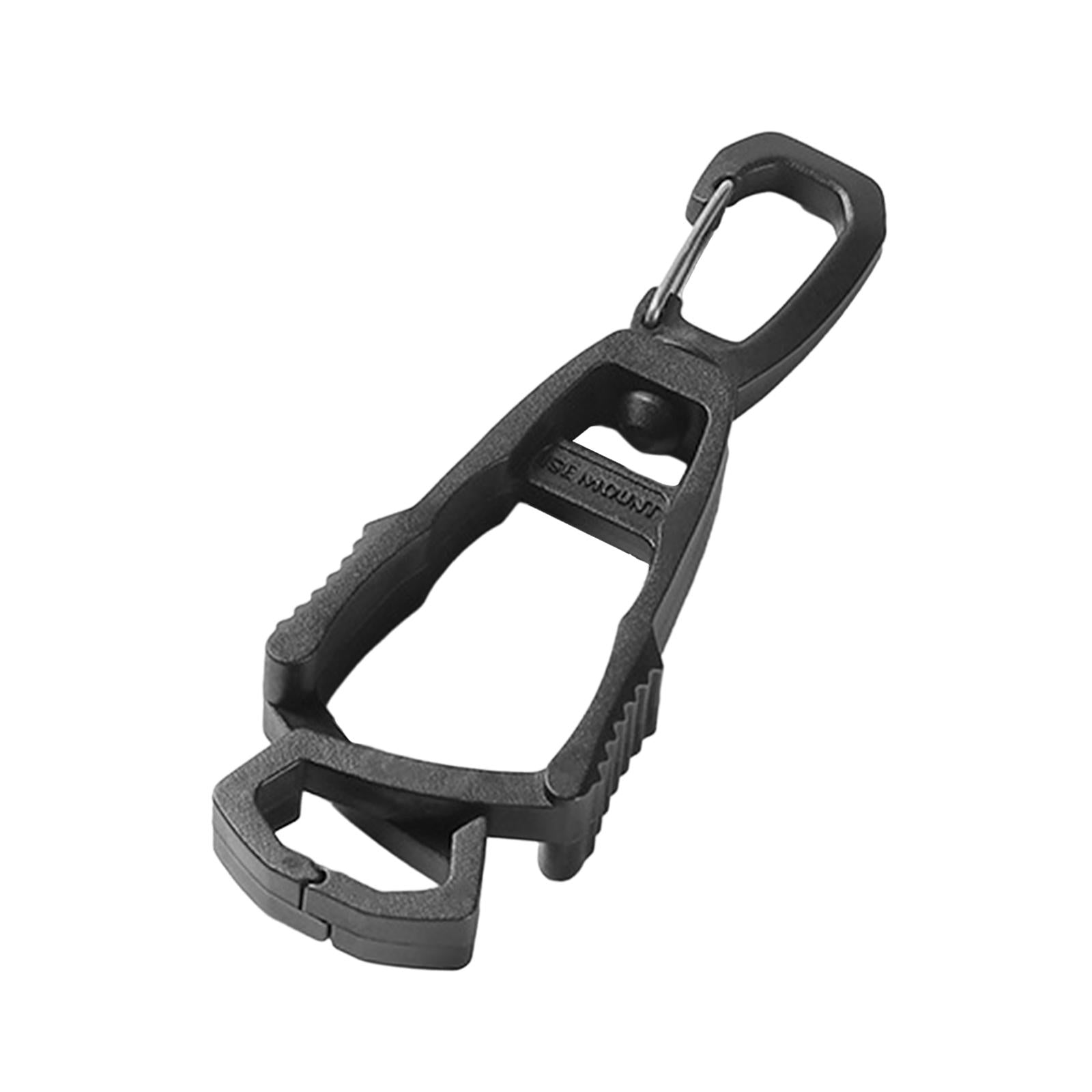 2xOutdoor Glove Clip Anti Lost Multipurpose Hook for Outdoor Belt Loop Glasses Black