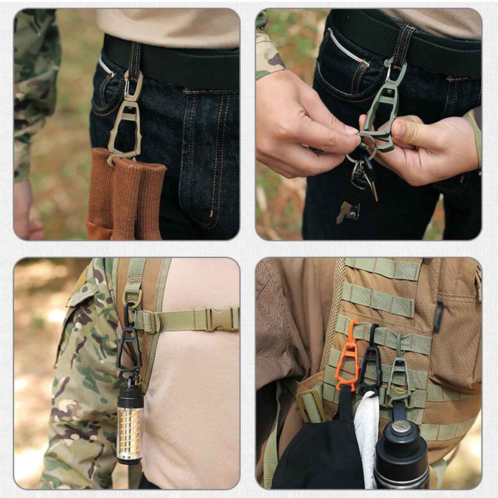Outdoor Glove Clip Anti Lost Multipurpose Hook for Outdoor Belt Loop Glasses Black