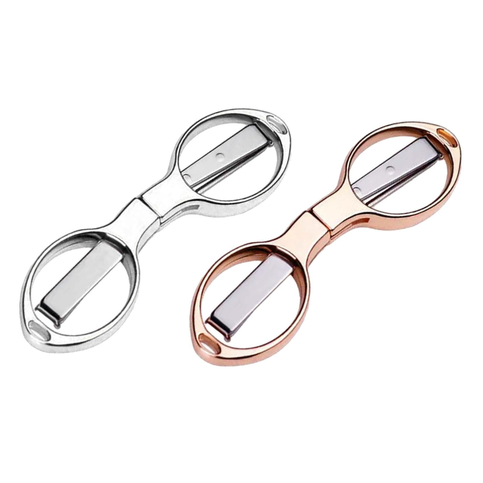 4xFishing Line Scissors Foldable Scissors for Outdoor Craft Sewing Backpacking Silver