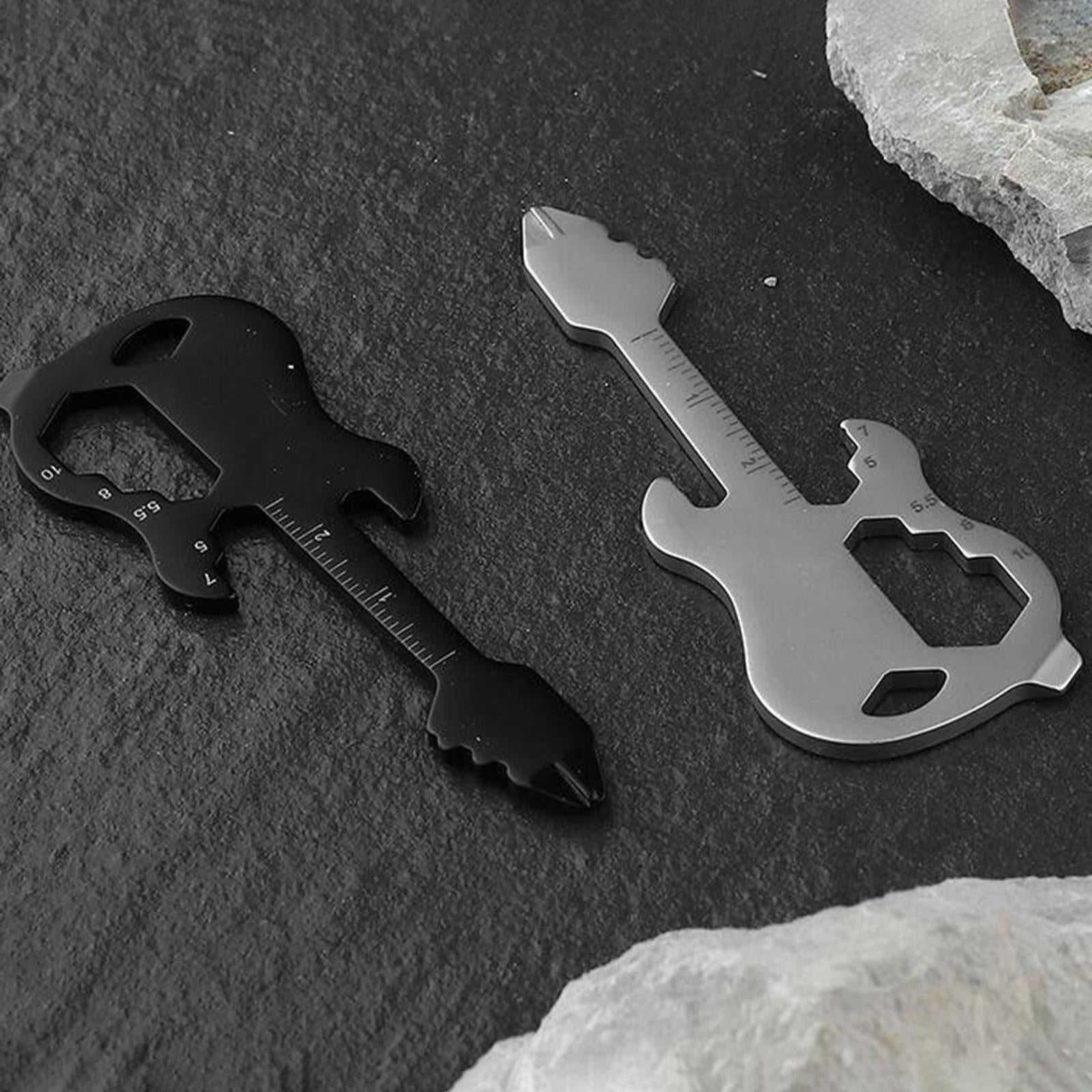 4xMultitool for Keychain Survival Pocket Tool for Traveling Backpacking Hiking black