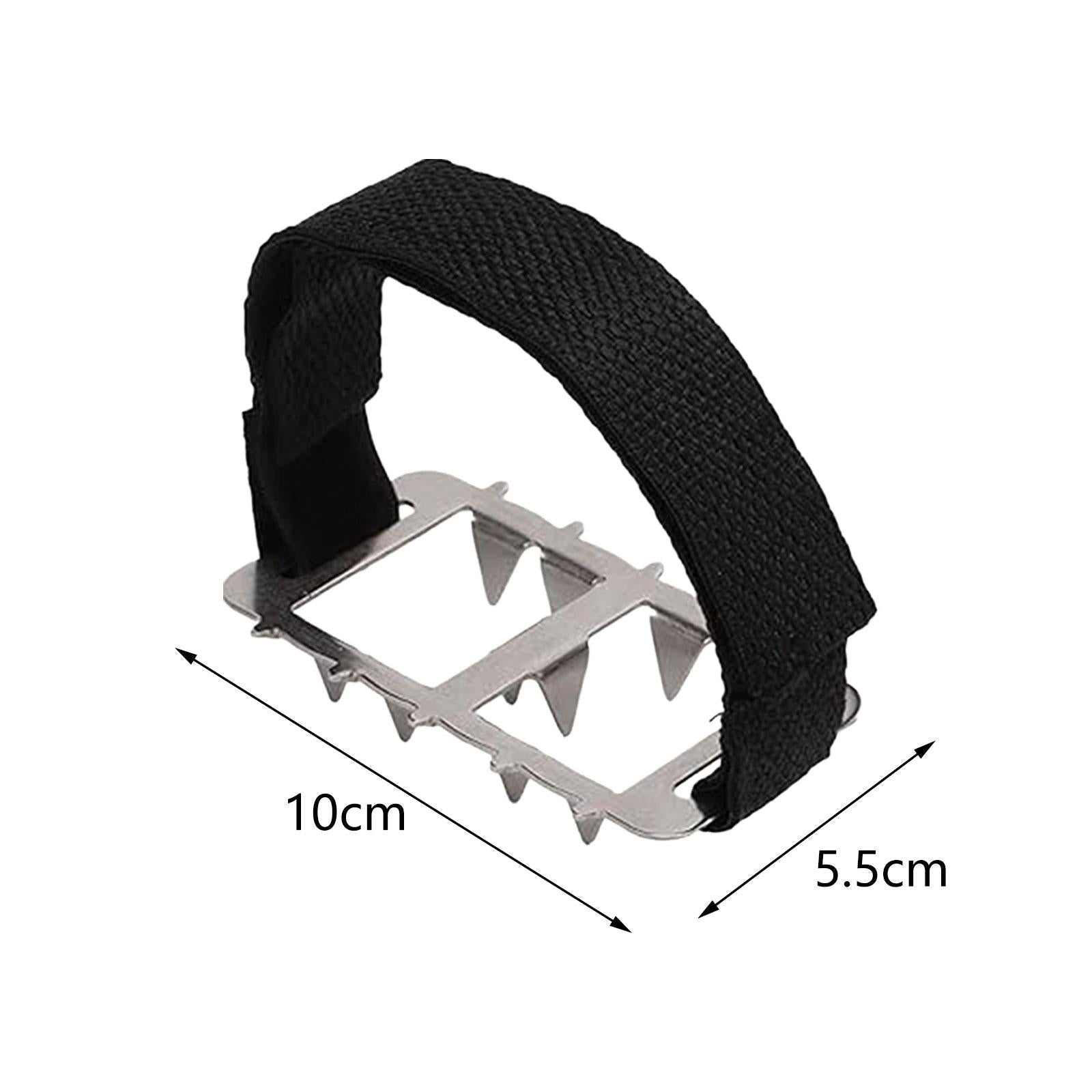4xShoe Spikes Snow Claws Stainless Steel Crampons for Camping Climbing Outdoor