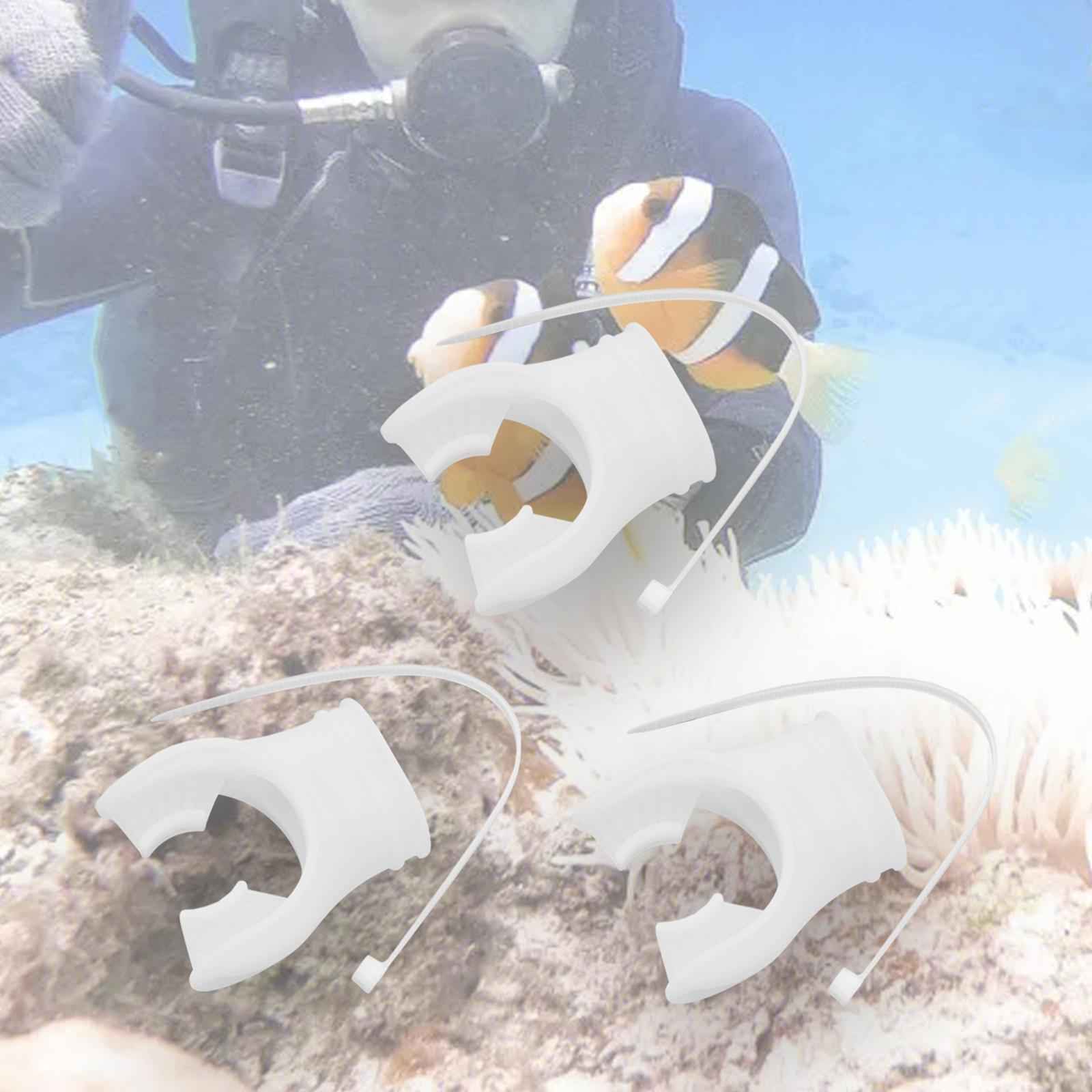 Diving Regulator Mouthpiece Universal Snorkel Mouthpieces with Regulator Tie White