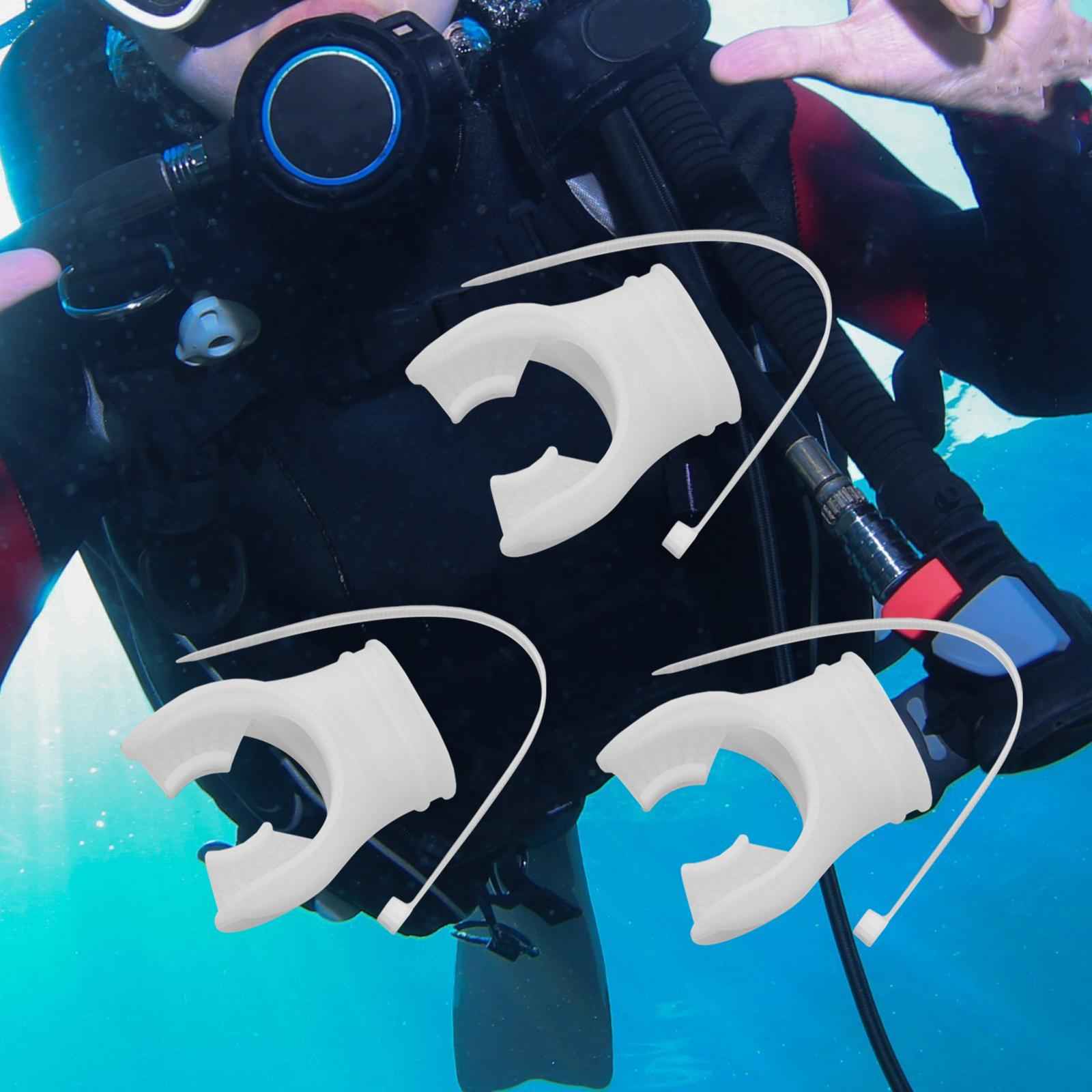 Diving Regulator Mouthpiece Universal Snorkel Mouthpieces with Regulator Tie White