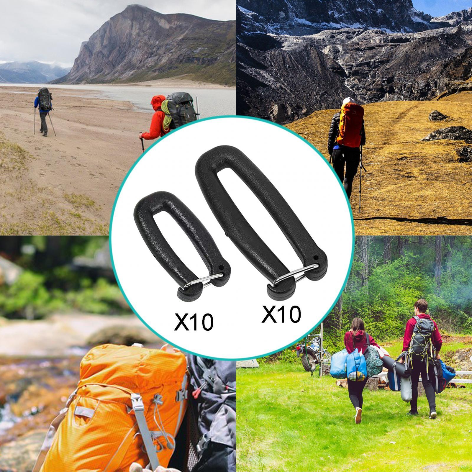 6x10Pcs Webbing Strap Hook Attachments for Backpack Strap Luggage Strap Hiking