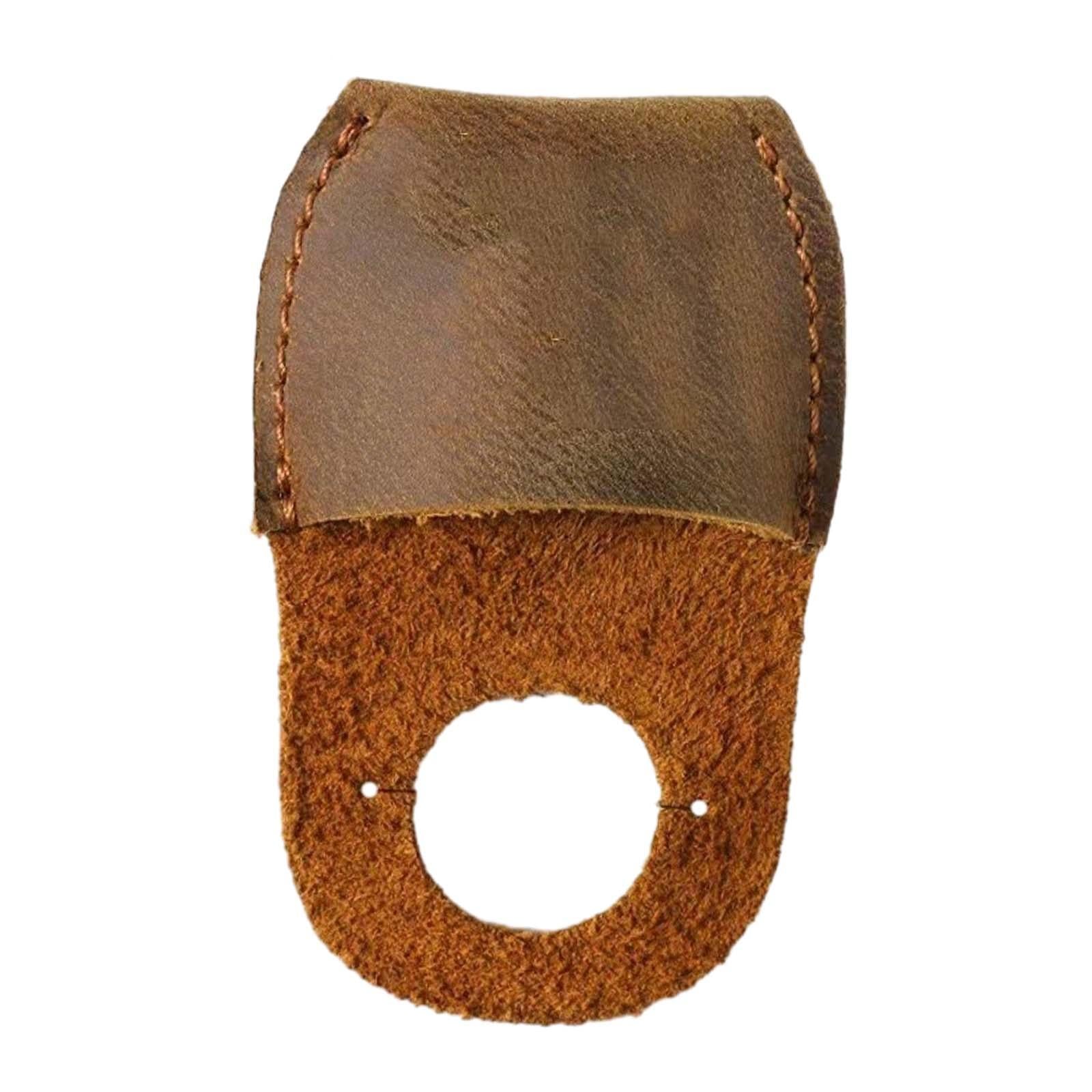 4xThumb Guard Premium Handmade Working Carving Kit PU Leather Finger Protector Brown