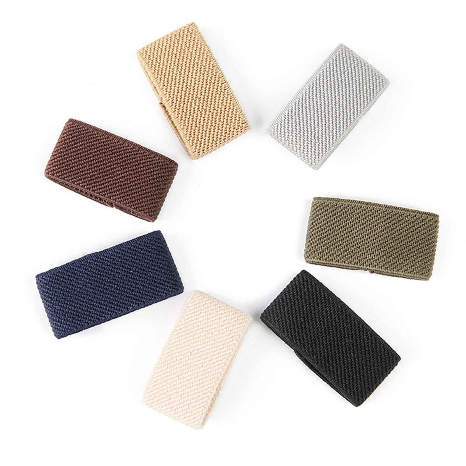 10x Elastic Belt Keepers Strap Retainer Band for Pants Belt Nylon Belt Loops Black