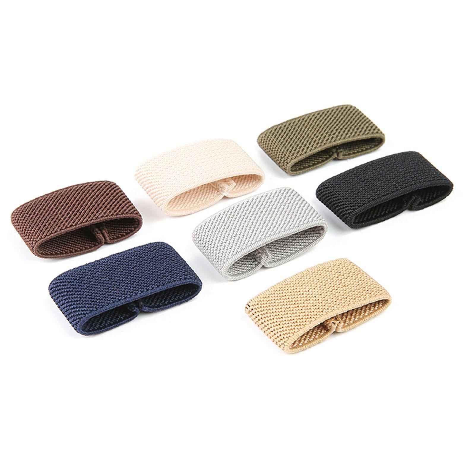10x Elastic Belt Keepers Strap Retainer Band for Pants Belt Nylon Belt Loops Black