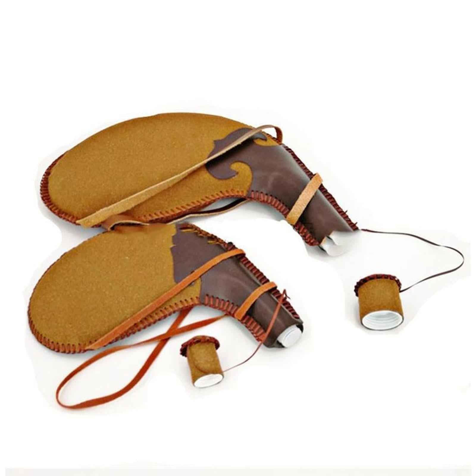 Water Bota Bag Small Flask Pouch Prop for Actor's Decoration Camping Fishing 30cm Brown