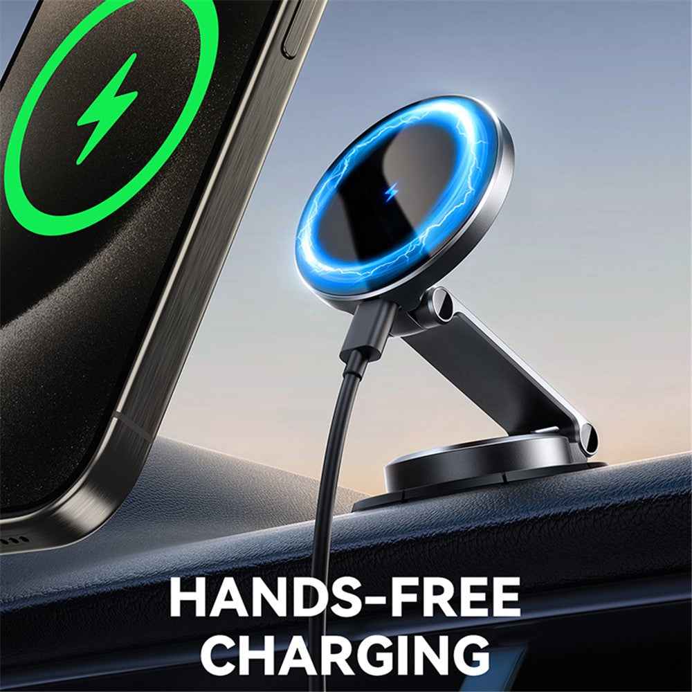 JOYROOM JR-ZS408 15W Magnetic Car Wireless Charging Foldable Phone Charger