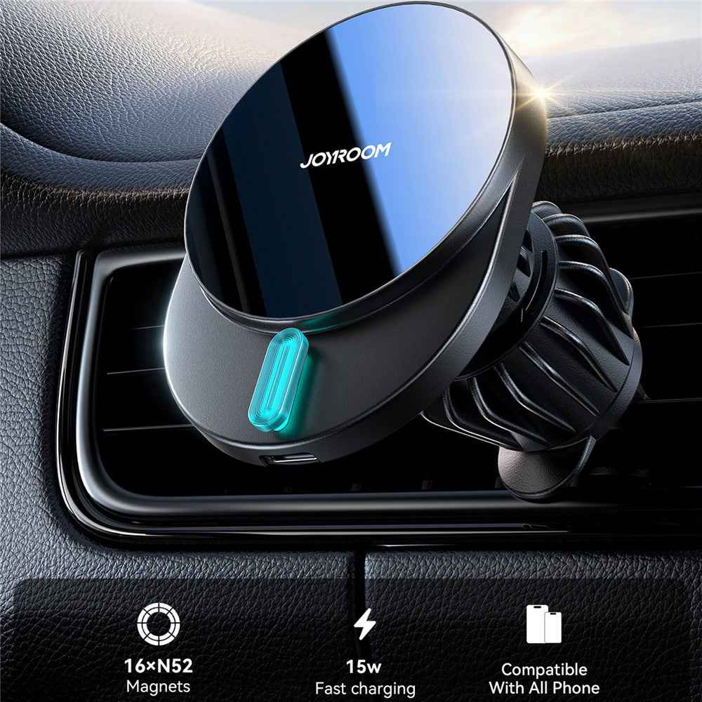 JOYROOM JR-ZS409 15W Magnetic Wireless Charger Holder Car Air Vent Charging Stand