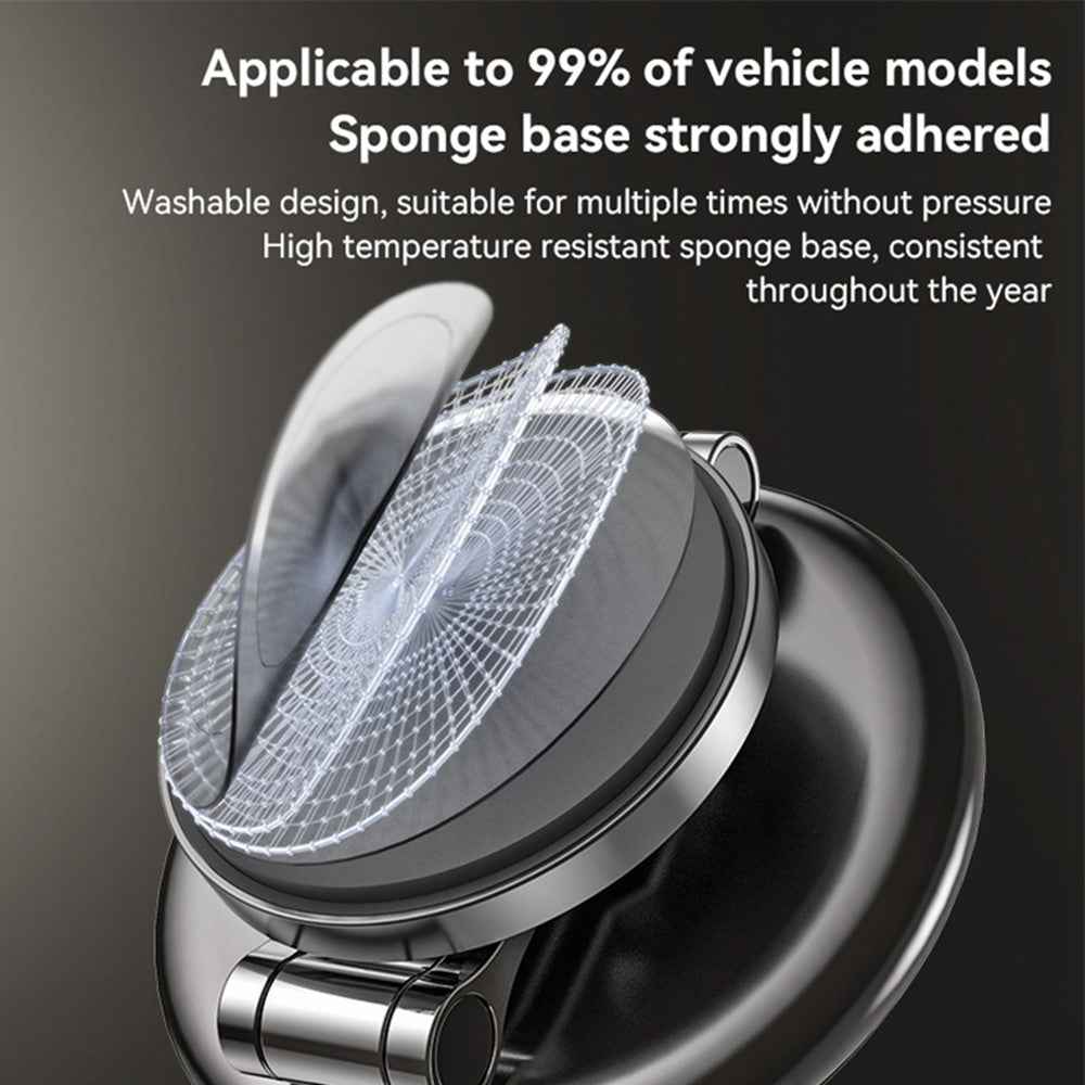 YESIDO C306 15W Magnetic Phone Wireless Charger Zinc Alloy Car Dashboard Phone Charging Stand