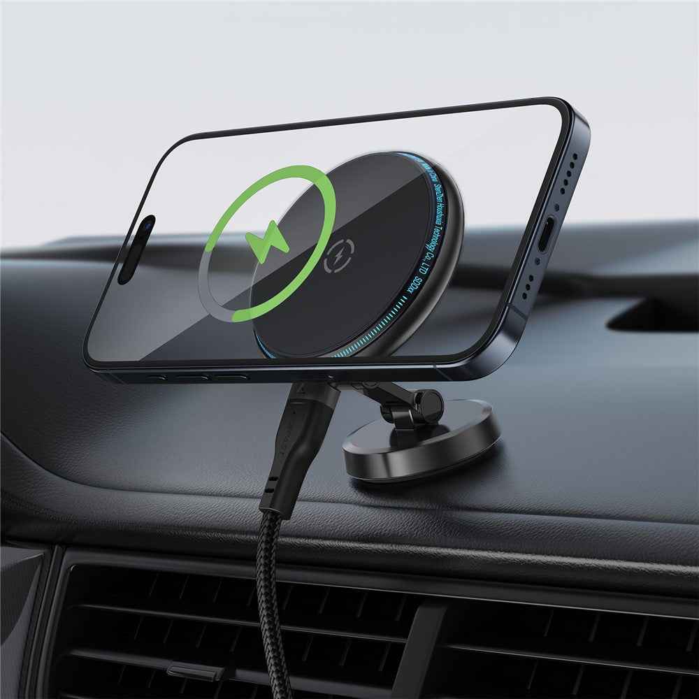 ACEFAST D30 Car Mount Phone Wireless Charger Center Console Foldable Phone Holder