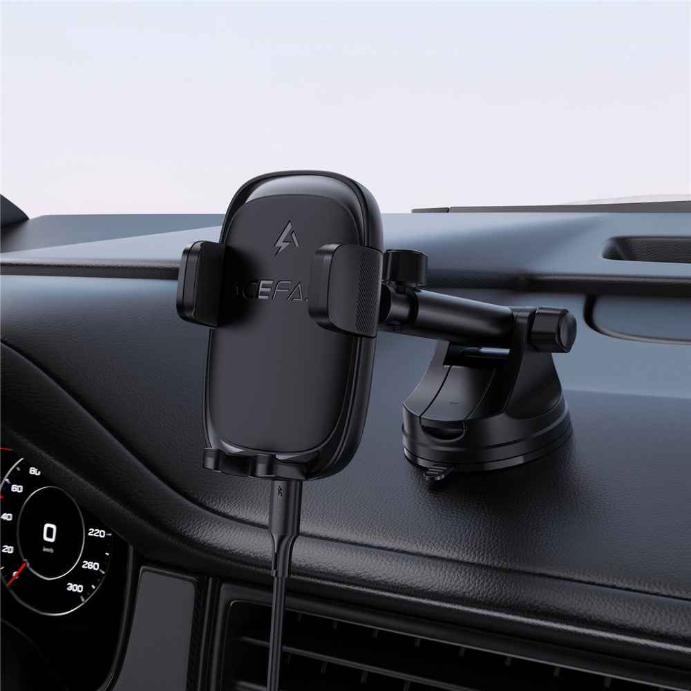 ACEFAST D49 Dashboard Wireless Charging Car Mount Press Type Holder For 4.7-6.9 Inch Phones 15W Fast Charge