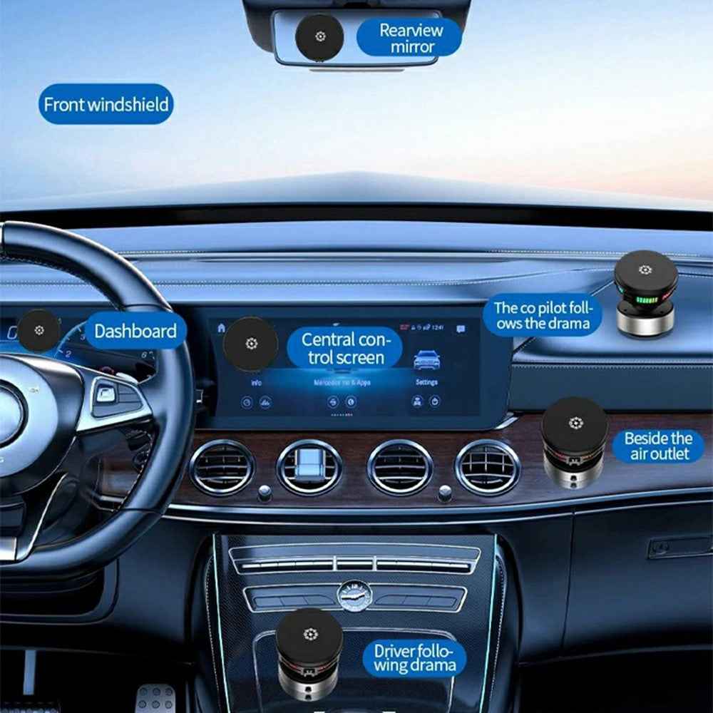 X19 360 Degree Rotation Car Phone Holder 15W Wireless Charging Vacuum Suction Cooling Magnetic Phone Stand - Black