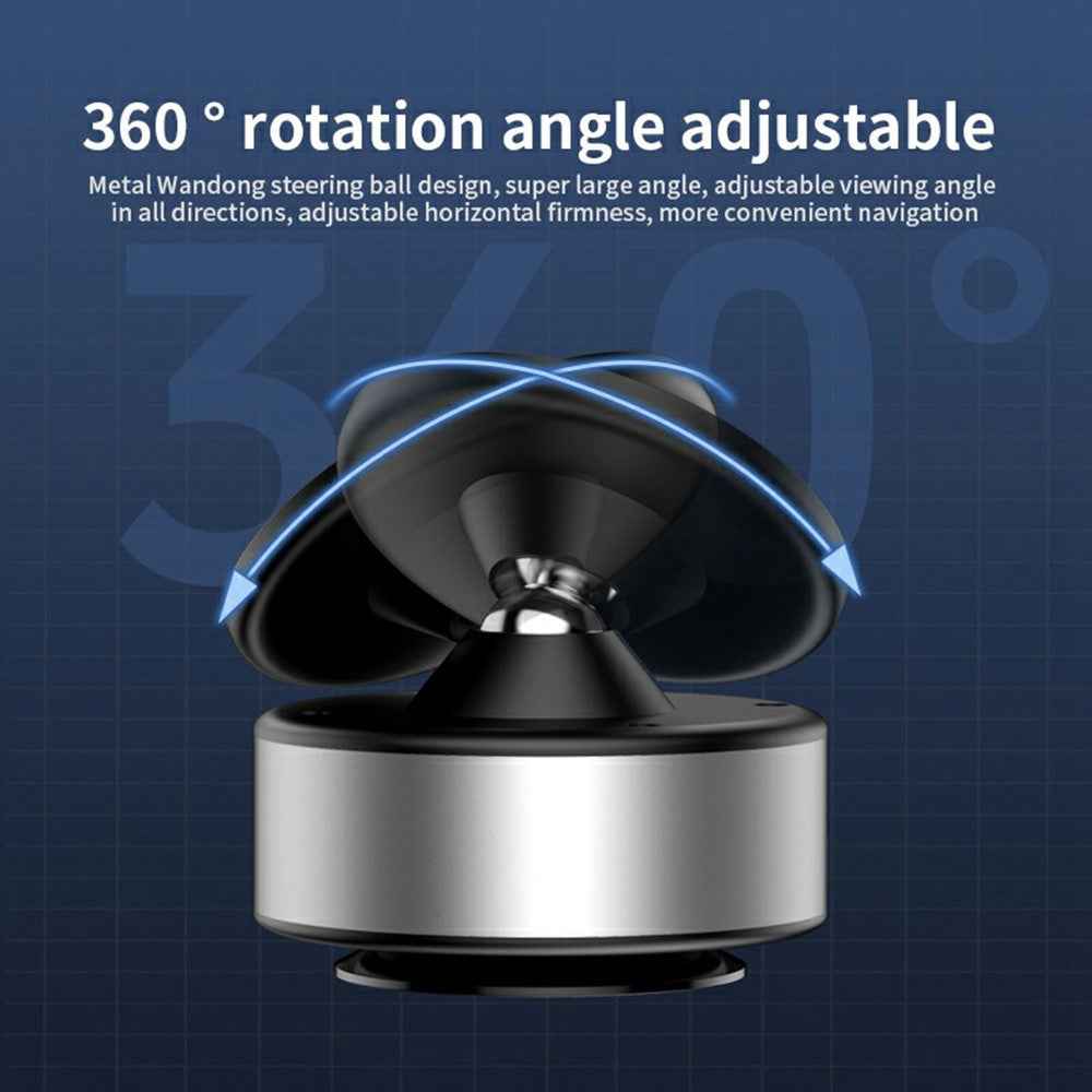 X11 Car Phone Magnetic Holder 15W Wireless Charging Vacuum Suction Rotatable Navigation Stand - Black