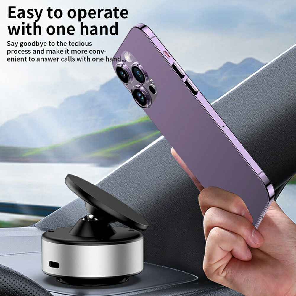 X11 Car Phone Magnetic Holder 15W Wireless Charging Vacuum Suction Rotatable Navigation Stand - Black