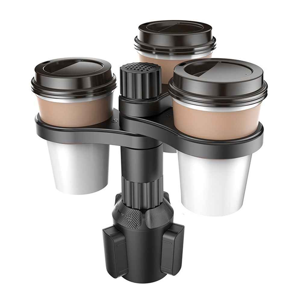 B15 Plastic Car Cup Holder Drinks Bracket 360 Degree Rotatable 3 Rings Vehicle Beverage Stand