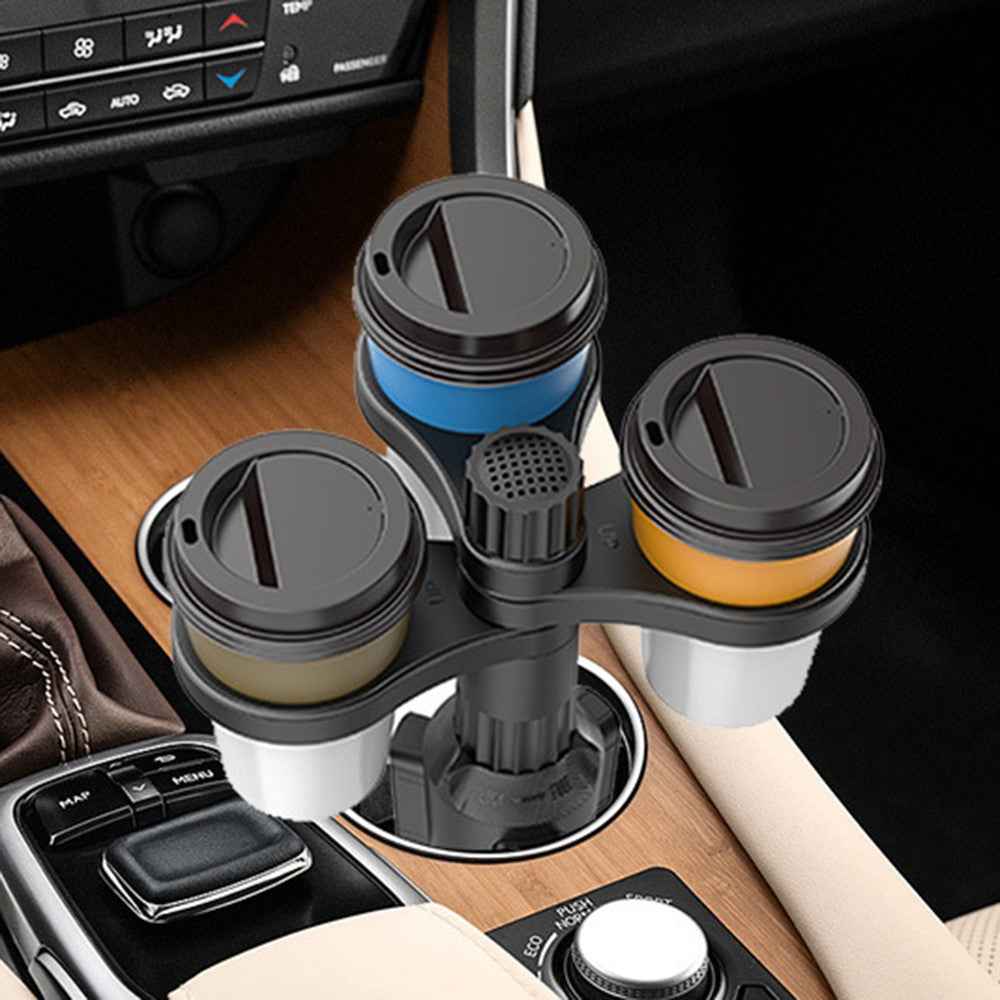 B15 Plastic Car Cup Holder Drinks Bracket 360 Degree Rotatable 3 Rings Vehicle Beverage Stand