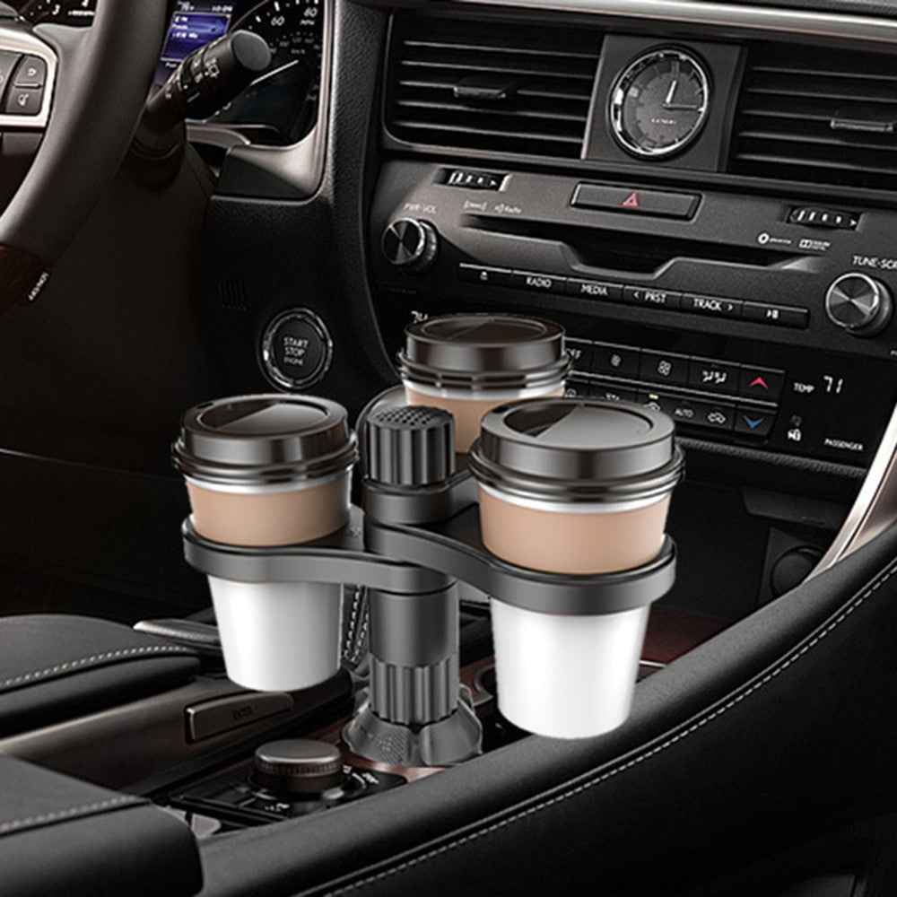 B15 Plastic Car Cup Holder Drinks Bracket 360 Degree Rotatable 3 Rings Vehicle Beverage Stand