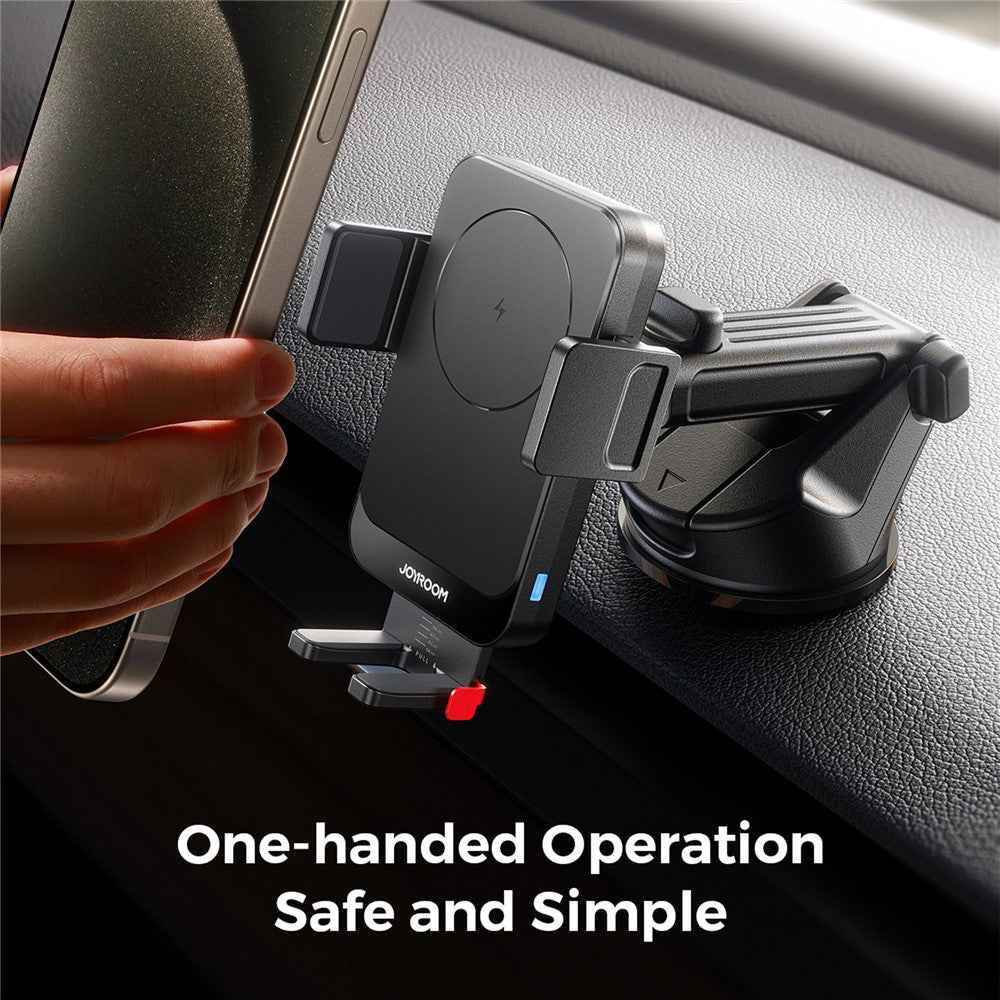 JOYROOM JR-ZS241S Car Wireless Charger Dashboard Mount 15W Fast Charging Phone Holder - Black