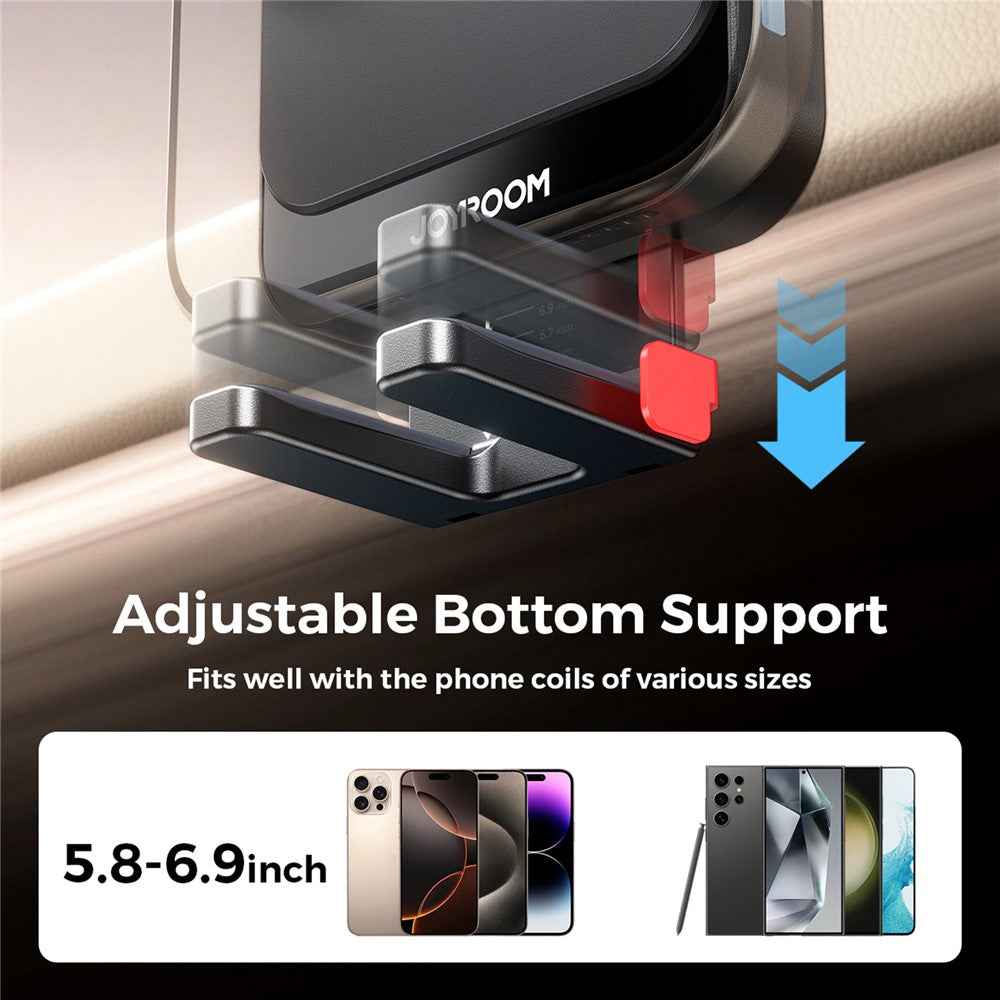 JOYROOM JR-ZS241S Car Wireless Charger Dashboard Mount 15W Fast Charging Phone Holder - Black