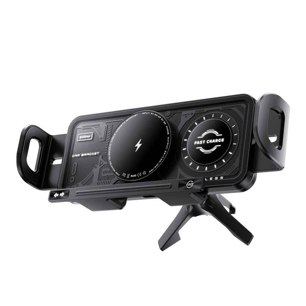 SD04 Car Mount Wireless Charger Foldable Phones Air Vent Electric Rotating Holder Navigation Stand