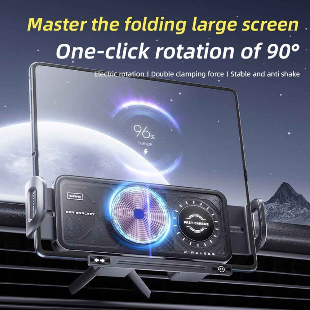 SD04 Car Mount Wireless Charger Foldable Phones Air Vent Electric Rotating Holder Navigation Stand