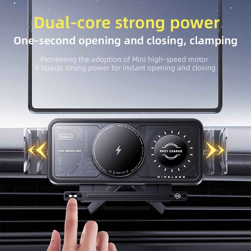 SD04 Car Mount Wireless Charger Foldable Phones Air Vent Electric Rotating Holder Navigation Stand