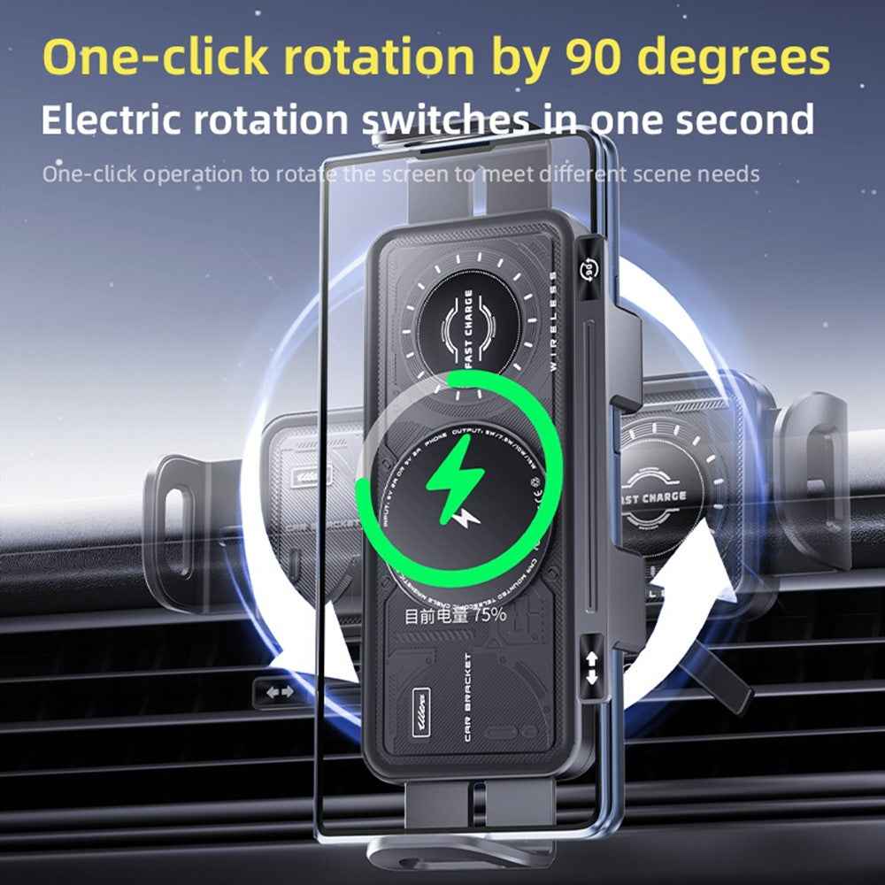 SD04 Car Mount Wireless Charger Foldable Phones Air Vent Electric Rotating Holder Navigation Stand