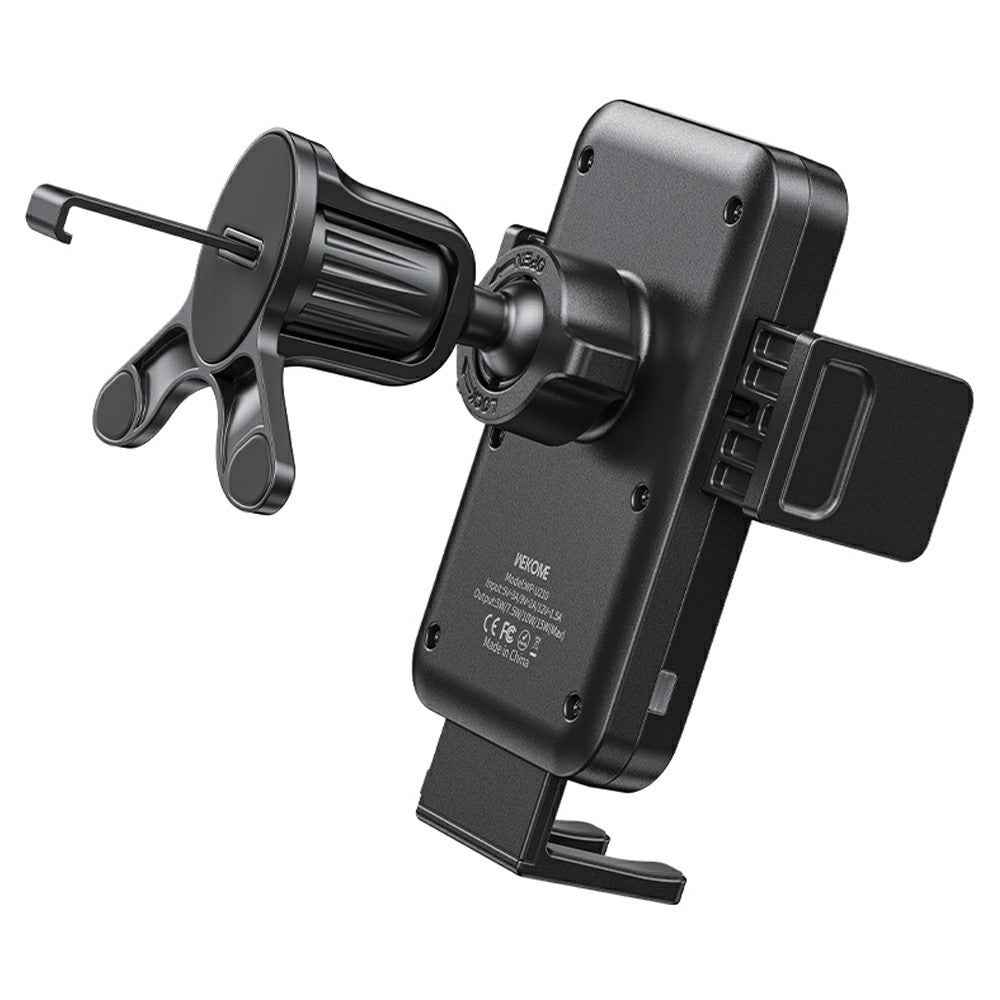 WEKOME WP-U210 for 4.7 - 7.2 Inch Devices Car Mount Wireless Charger 15W Fast Charging 360° Rotation Stand