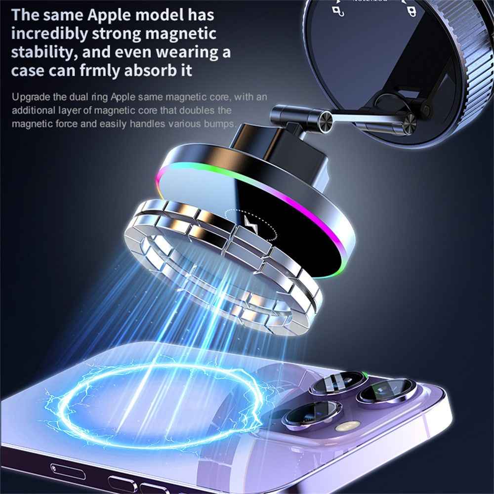 K5 Car Wireless Charger Mount 360 Degree Rotation Folding Magnetic Phone Charger Holder