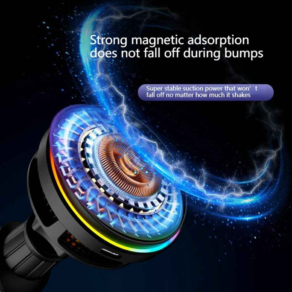 S32 15W Semiconductor Cooling Magnetic Car Wireless Charger Fast Charging Car Air Vent Mount Phone Holder