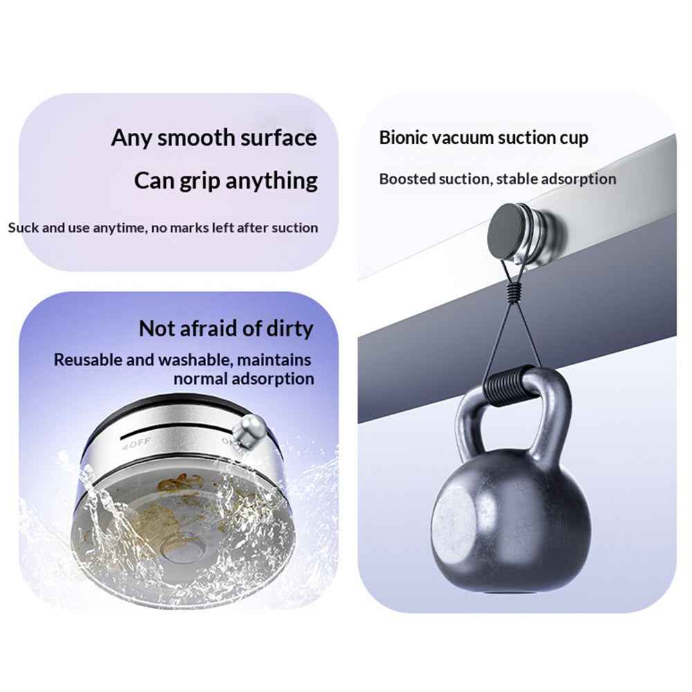 360 Degree Rotation Magnetic Cellphone Holder Vacuum Suction Mount Phone Stand - Silver
