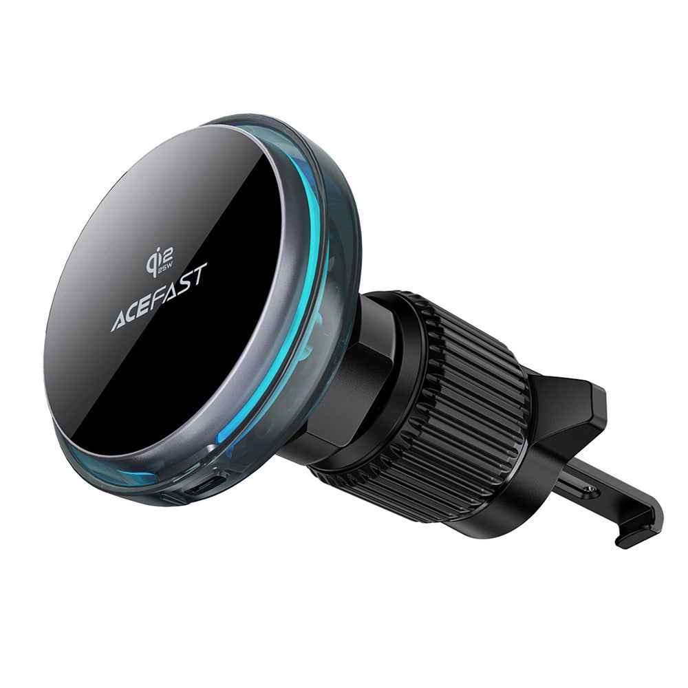 ACEFAST D61 QI2 25W Magnetic Wireless Charging Car Mount Adjustable Car Charging Holder with Cooling Fan - Tarnish