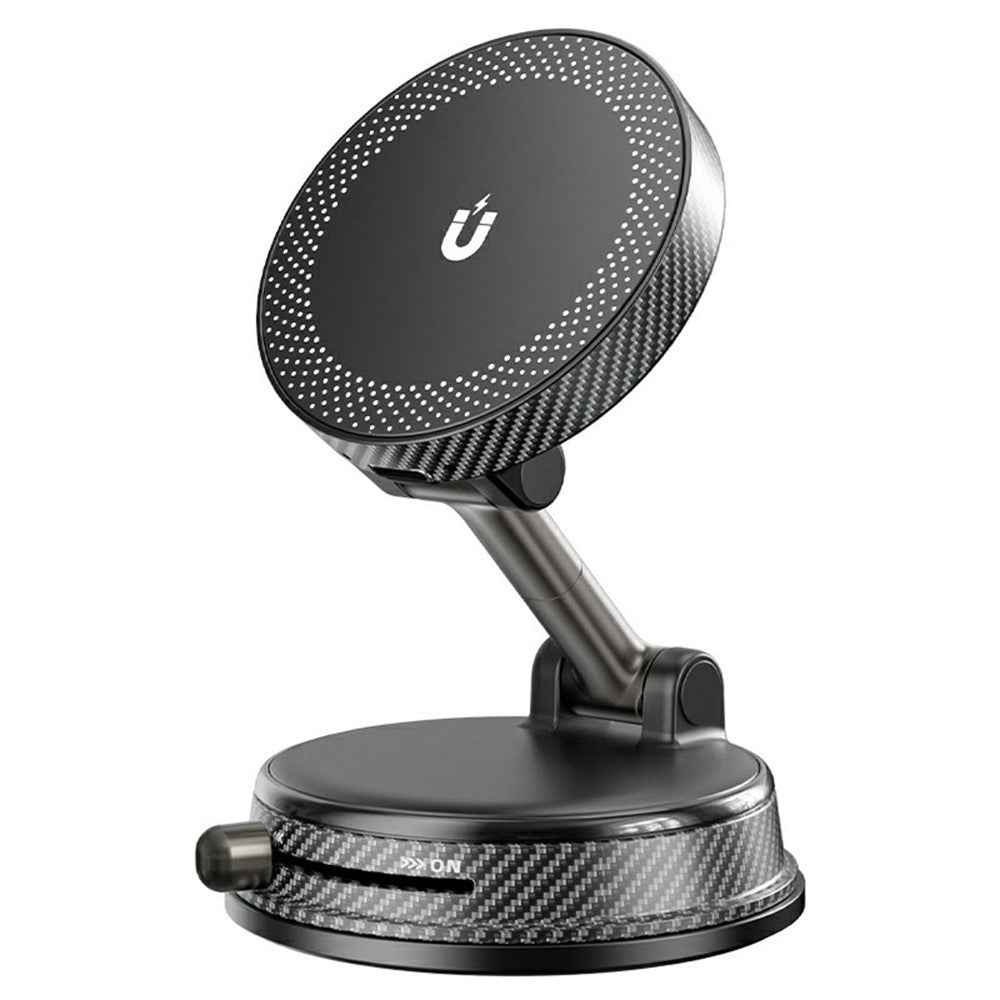 HONNOBE A14 Magnetic Wireless Charging Phone Mount Vacuum Suction 15W Fast Charger Phone Stand For Dashboard Windshield - Black