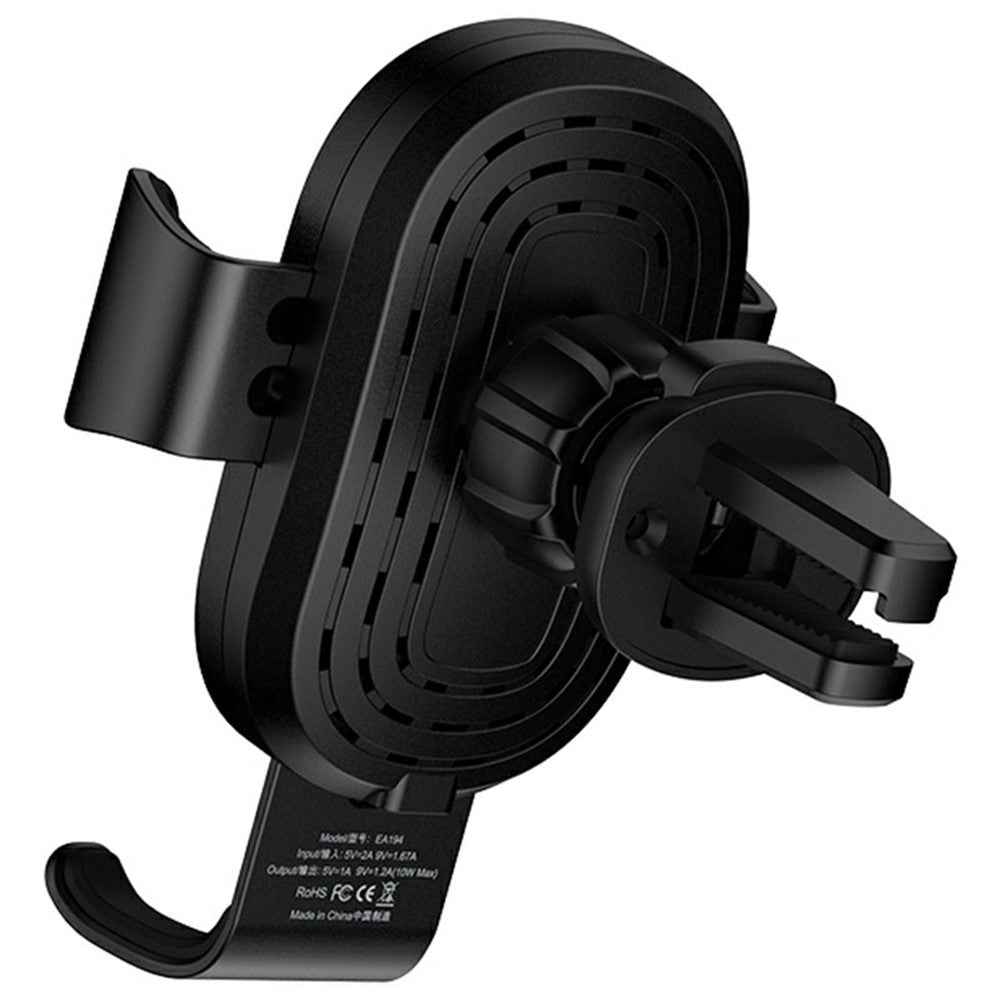 DEVIA EA194 Gravity Sensor Car Air Vent Mount Wireless Charger Phone Holder Stand - Black